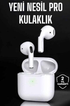 Beyaz Yeni Nesil Pro Bluetooth Kulaklık Yüksek Ses Kaliteli ANC Özelliği