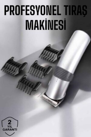 4 Taraklı Taşınabilir Profesyonel Saç ve Sakal Kesme Tıraş Makinesi