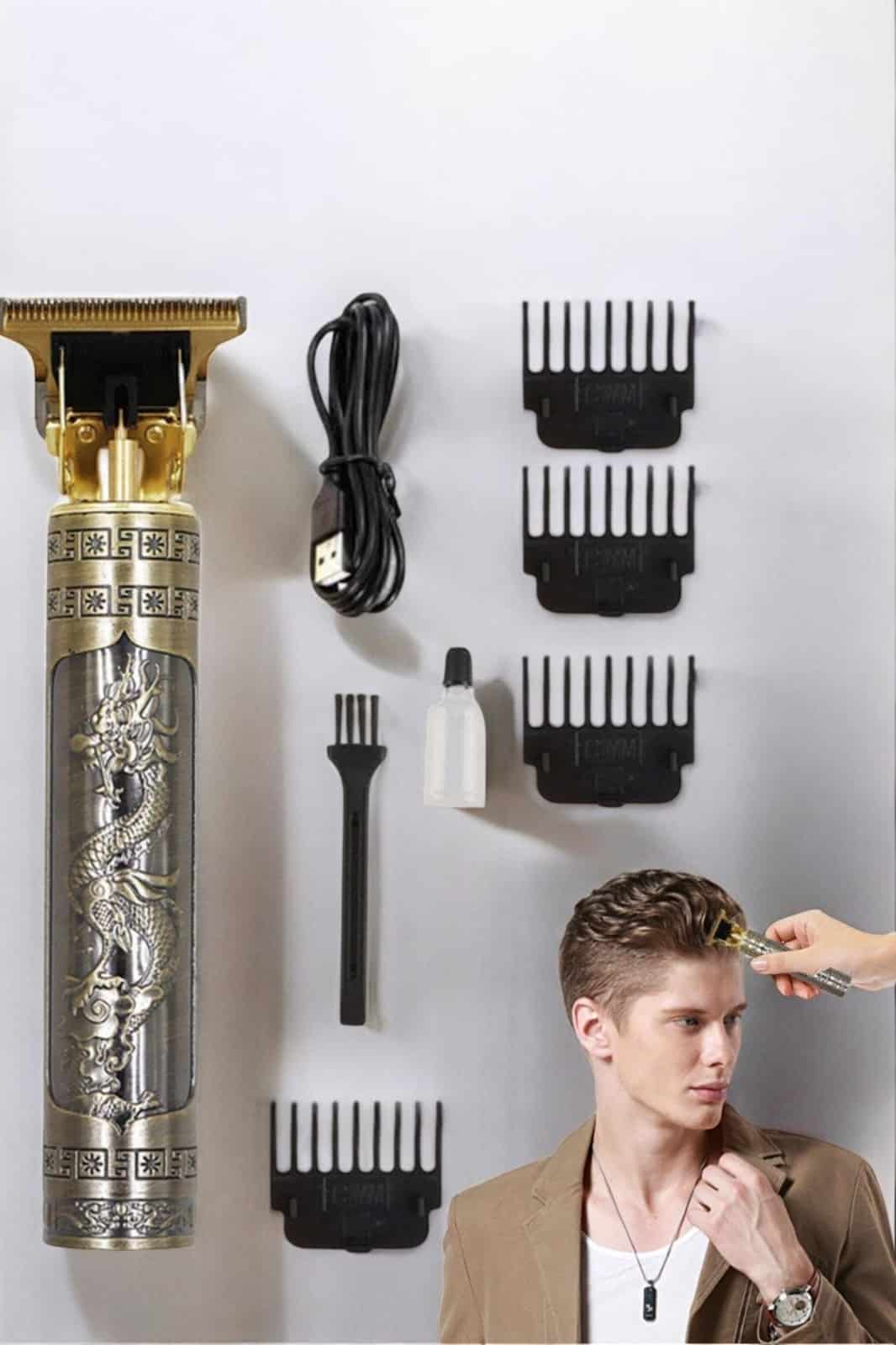 Profesyonel Şarjlı Saç ve Sakal Şekillendirici Çizik Tıraş Makinesi - Görsel 2