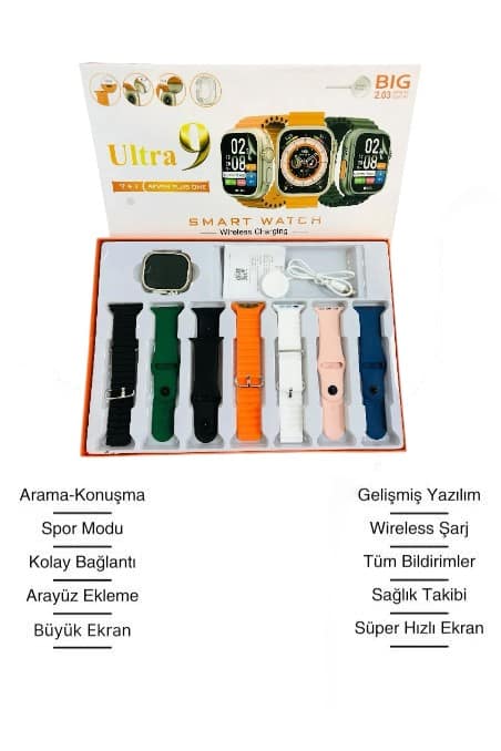 Akıllı Saat Bluetooth Bağlantılı 2.09 İnç HD Ekran ve Çok Yönlü Sağlık Takibi - Görsel 3