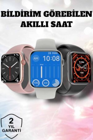 Akıllı Saat Adım Sayar Kalp Atışı İzleme Dokunmatik Bluetooth Bağlantılı