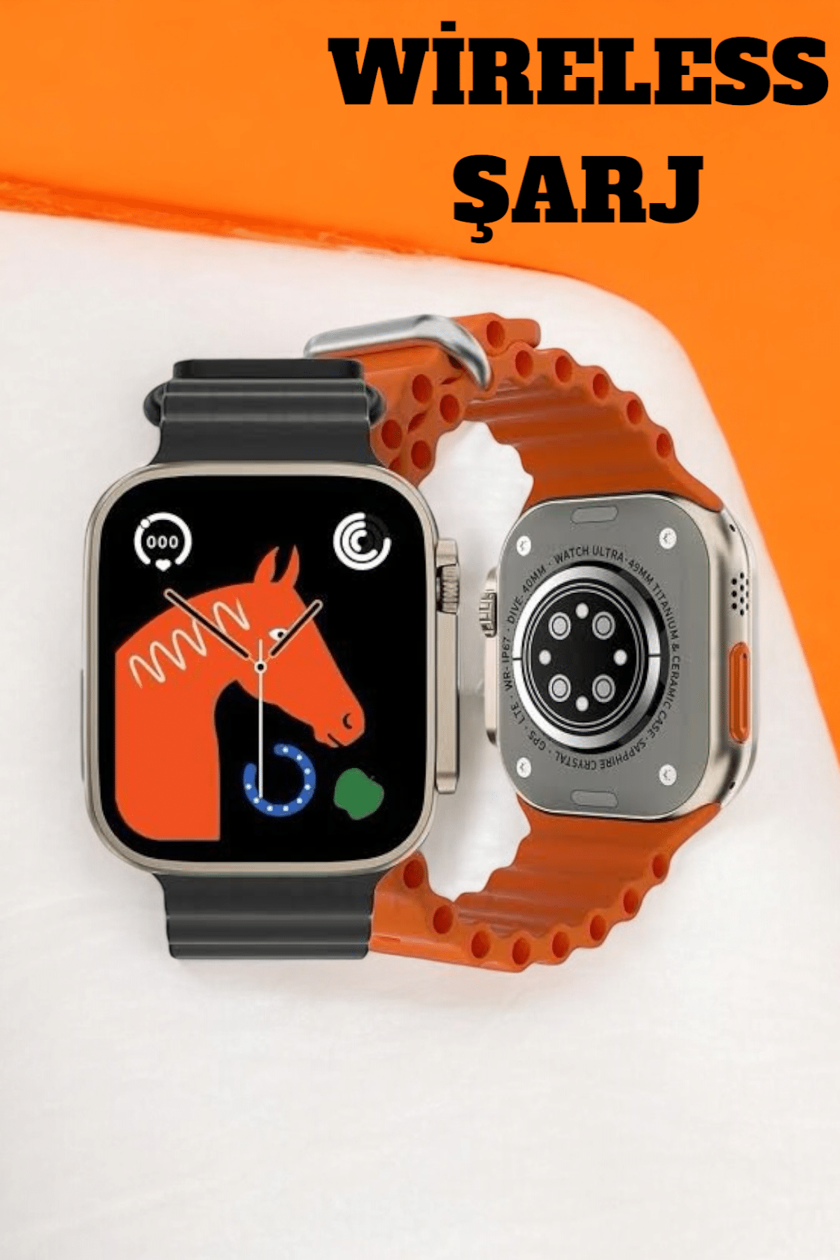 49MM Ekranlı Kan Basıncı ve Adımsayar Özellikli Bluetooth Akıllı Saat - Görsel 5