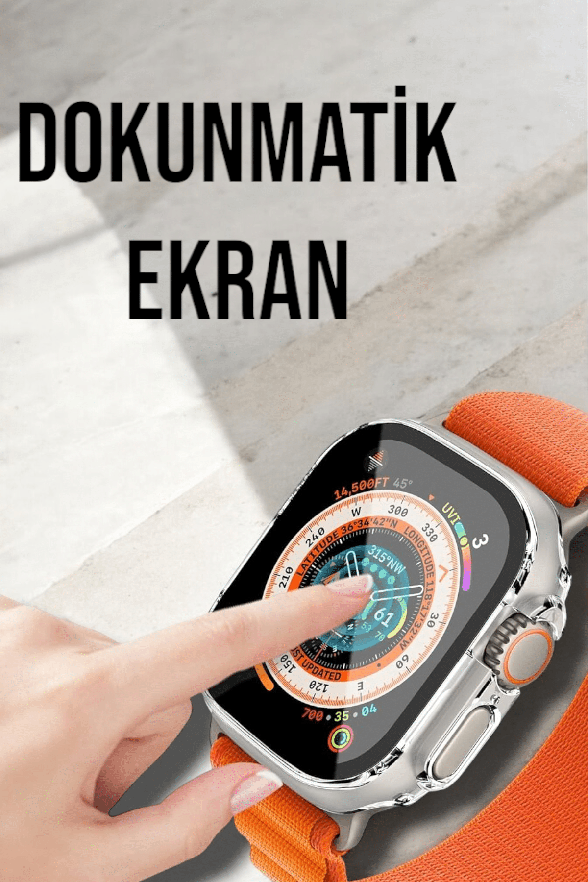 Bluetooth Bağlantılı 49MM Dokunmatik Akıllı Saat Sağlık ve Spor Takip Özellikli - Görsel 2