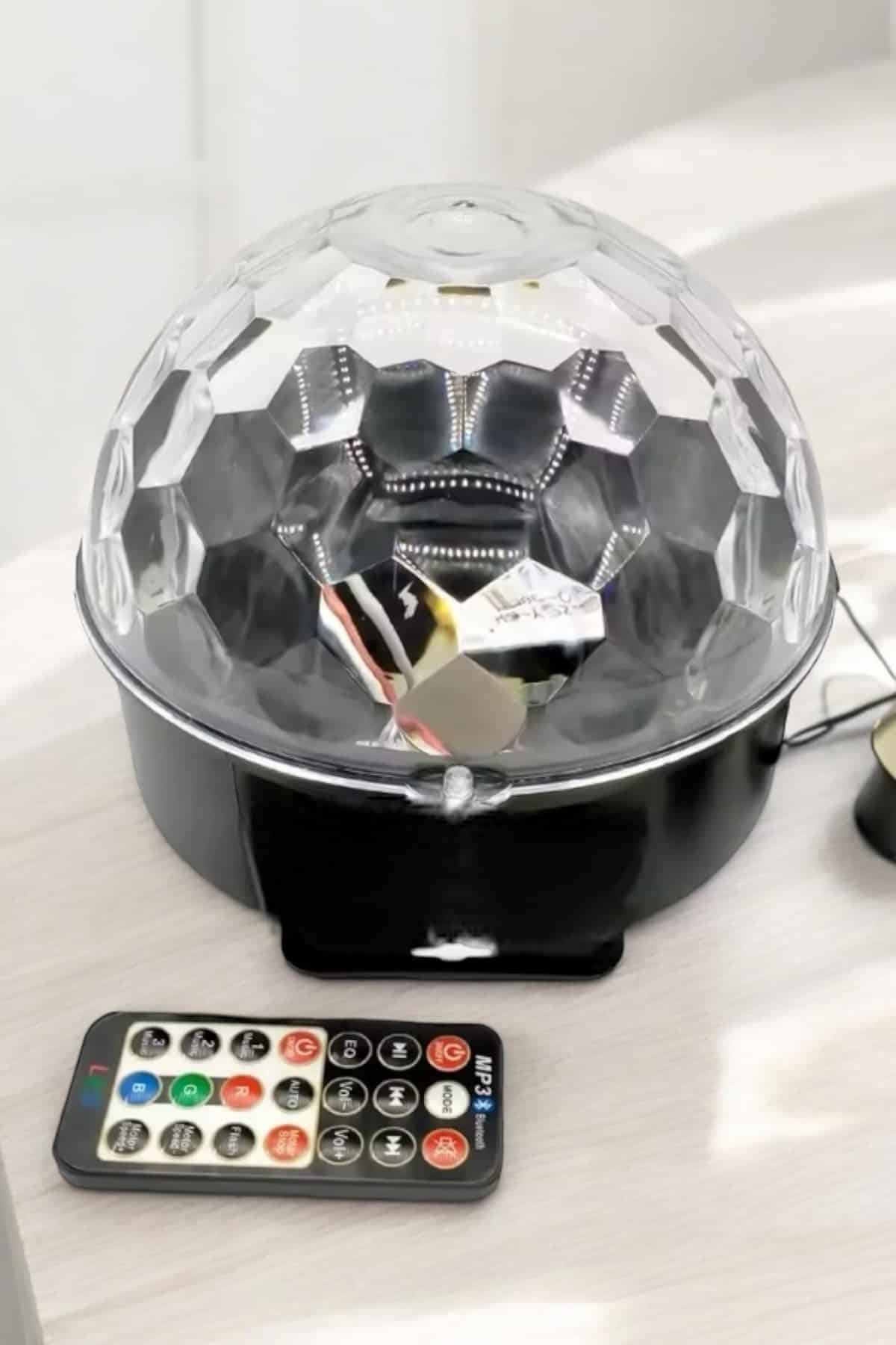 Bluetooth ve Uzaktan Kumandalı Çok Renkli Masaüstü Disko Topu - Görsel 3