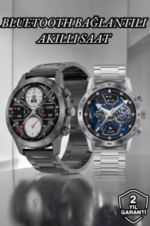 Suya Dayanıklı Dokunmatik Akıllı Saat Bluetooth 5.0 Sesli Asistan ve Sağlık Takibi