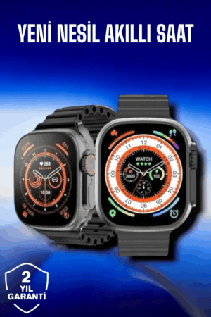 45 MM Gri Kasa Ultra Akıllı Saat Sesli Görüşme Sağlık Takibi Suya Dayanıklı