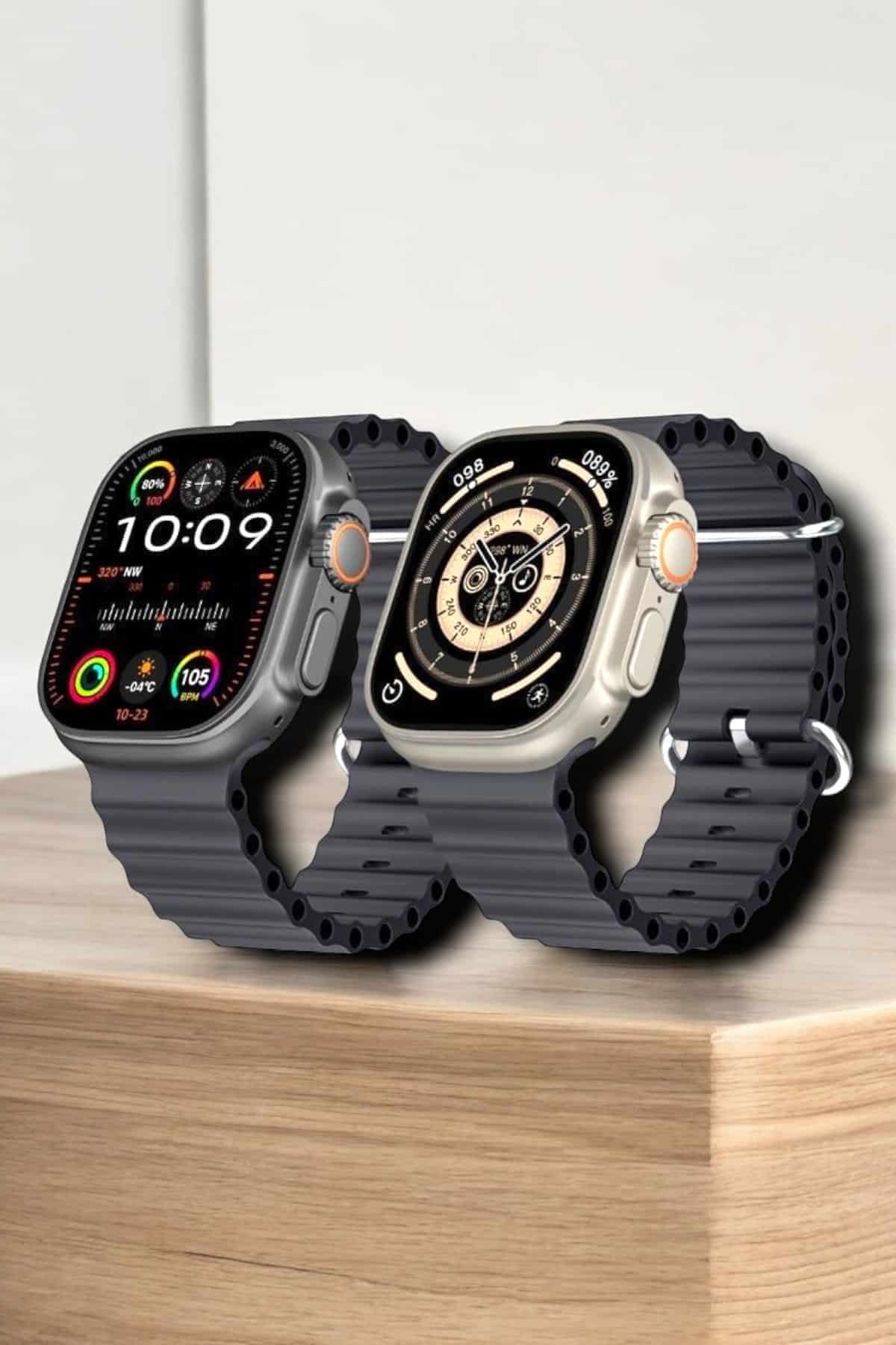 45 MM Gri Kasa Ultra Akıllı Saat Sesli Görüşme Sağlık Takibi Suya Dayanıklı - Görsel 4