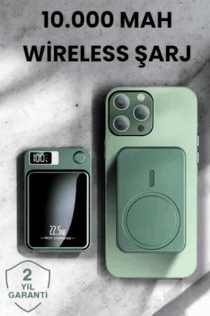 Pratik ve Taşınabilir 10.000 mAh Wireless Powerbank Hızlı Şarj Avantajı