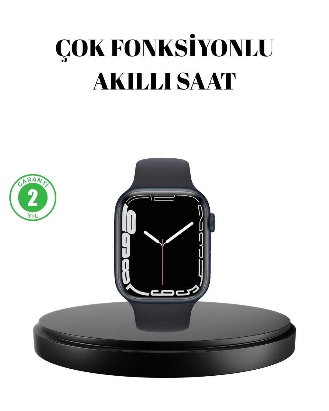 1.9 İnç Akıllı Saat – Bluetooth 5.0 Kablosuz Şarjlı IP68 Su Geçirmez Akıllı Saat