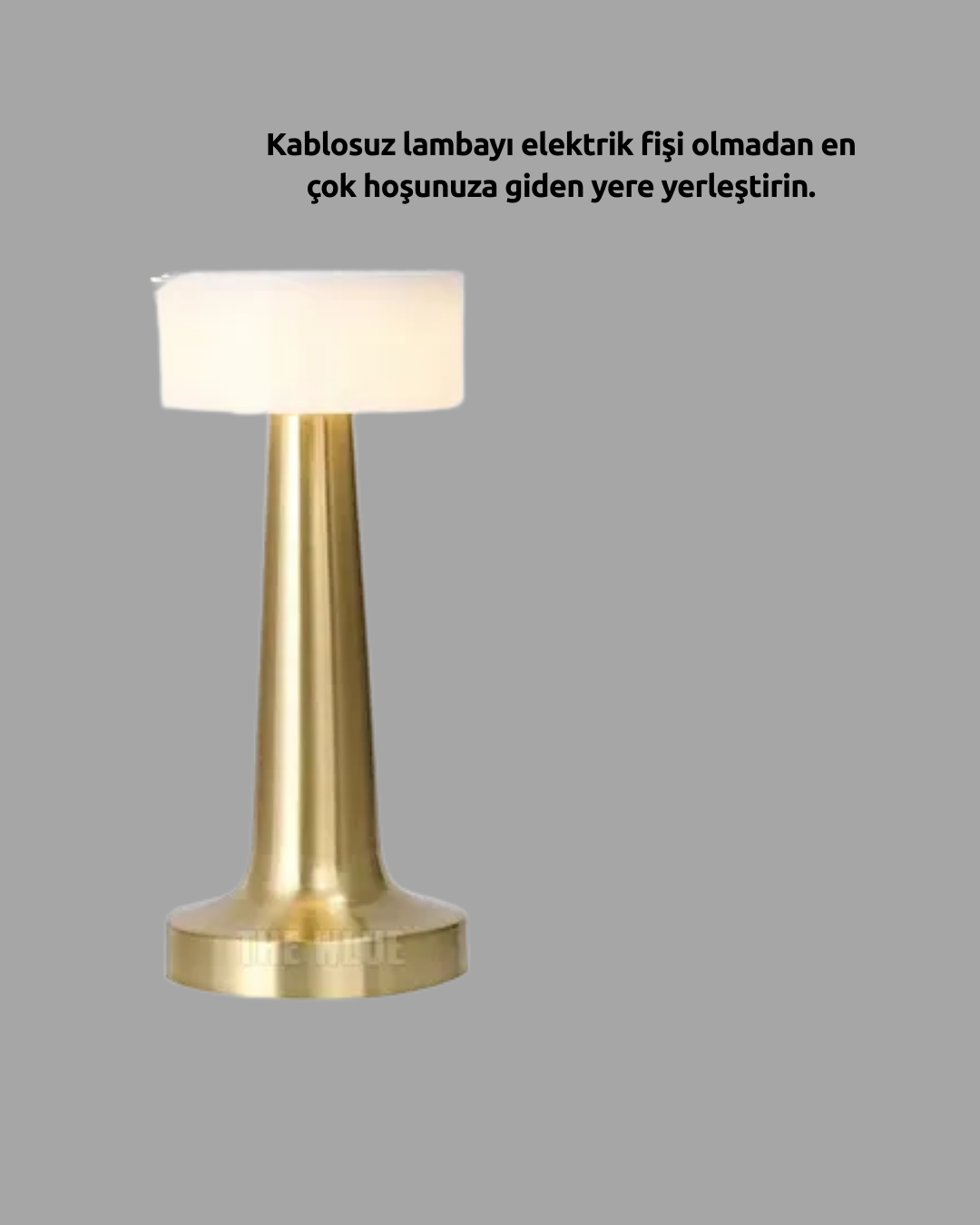 Şarj Edilebilir LED Masa Lambası – USB Girişli Metal Yapı - Görsel 3