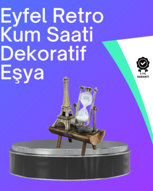 Klasik Tasarımlı Ahşap Kum Saati – Ev ve Ofis İçin Masaüstü Aksesuarı