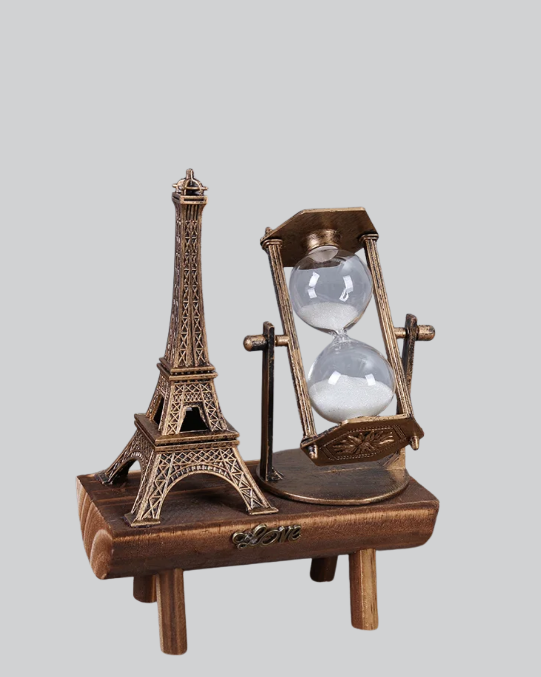 Klasik Tasarımlı Ahşap Kum Saati – Ev ve Ofis İçin Masaüstü Aksesuarı - Görsel 3