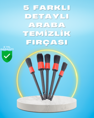 5'li Araba Temizlik Fırçaları-Farklı Boyutlu Fırçalarla Derinlemesine Temizlik