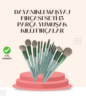 Göz Farı Allık Fondöten İçin Uygun 13'lü Makyaj Fırçası Seti Kompakt Tasarım