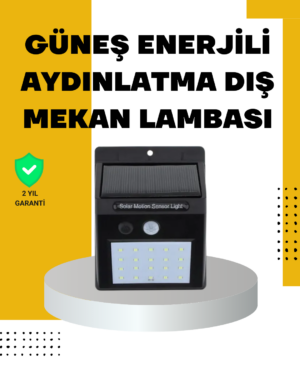 144 LED'li Geniş Aydınlatma Alanına Sahip Güneş Enerjili Güvenlik Lambası