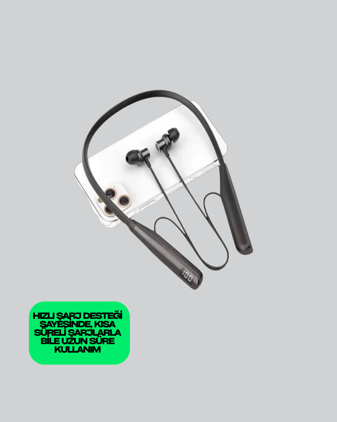 Y12 Bluetooth Kablosuz Kulaklık – LCD Pil Ekranı Kompozit Diyafram Dokunmatik Panel - Görsel 3