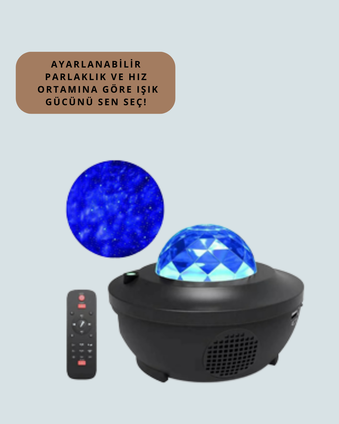 Bluetooth & USB Müzik Çalar Gece Lambası – 50 m² Kapsama Uzaktan Kumanda - Görsel 4