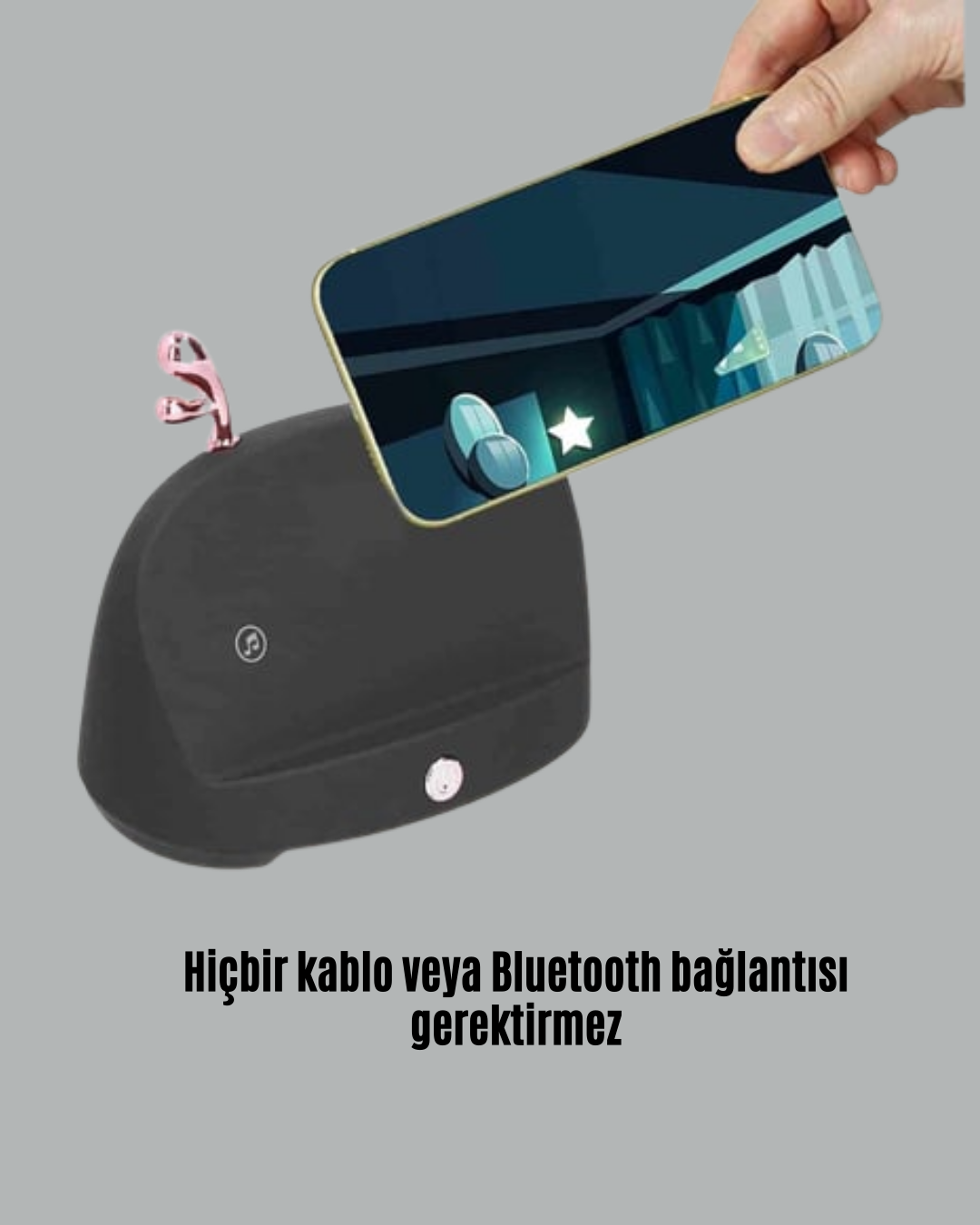 Kablosuz İndüksiyonlu Telefon Tutucu ve Hoparlör – Pratik Ses Yükseltici - Görsel 4