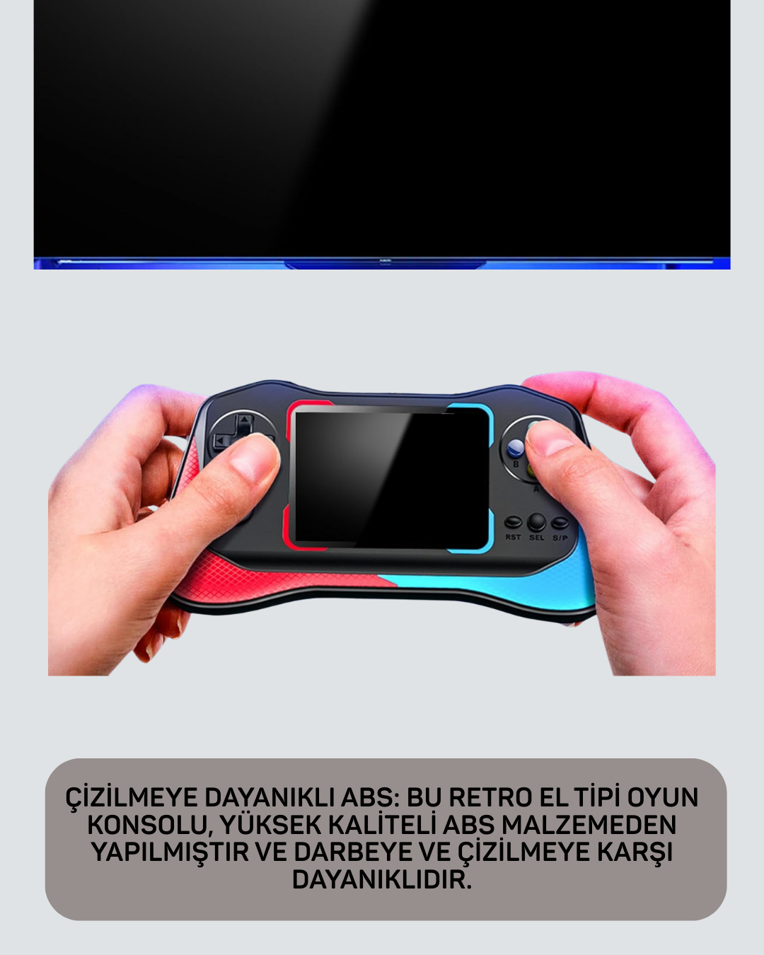 500 Oyunlu 35” Elde Taşınabilir Mini Oyun Konsolu – Şarjlı TV Bağlantılı - Görsel 3