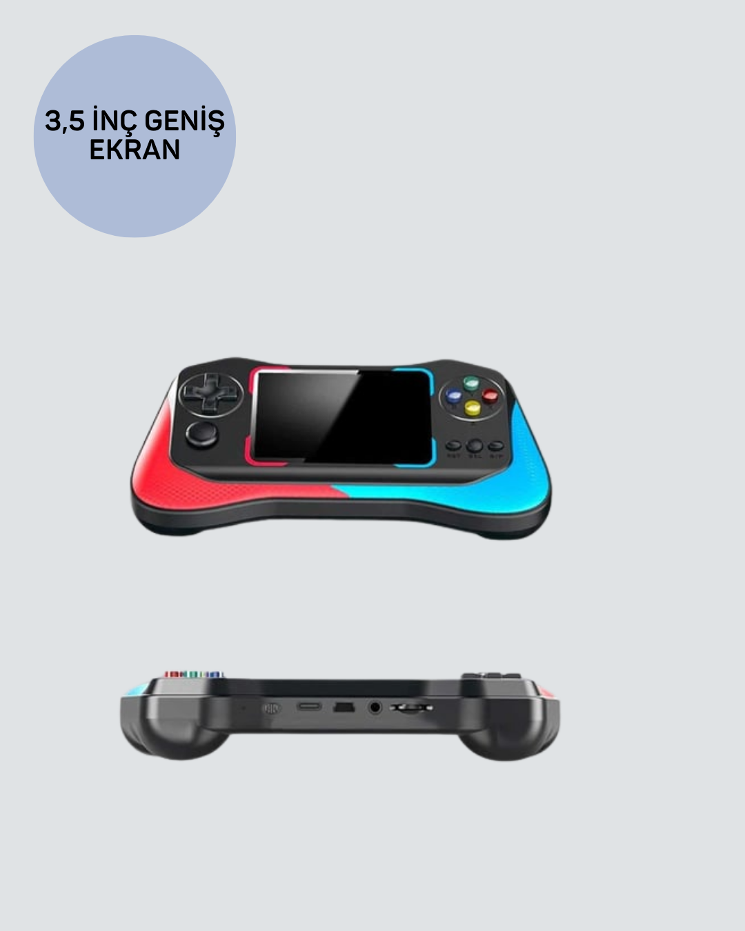 500 Oyunlu 35” Elde Taşınabilir Mini Oyun Konsolu – Şarjlı TV Bağlantılı - Görsel 4