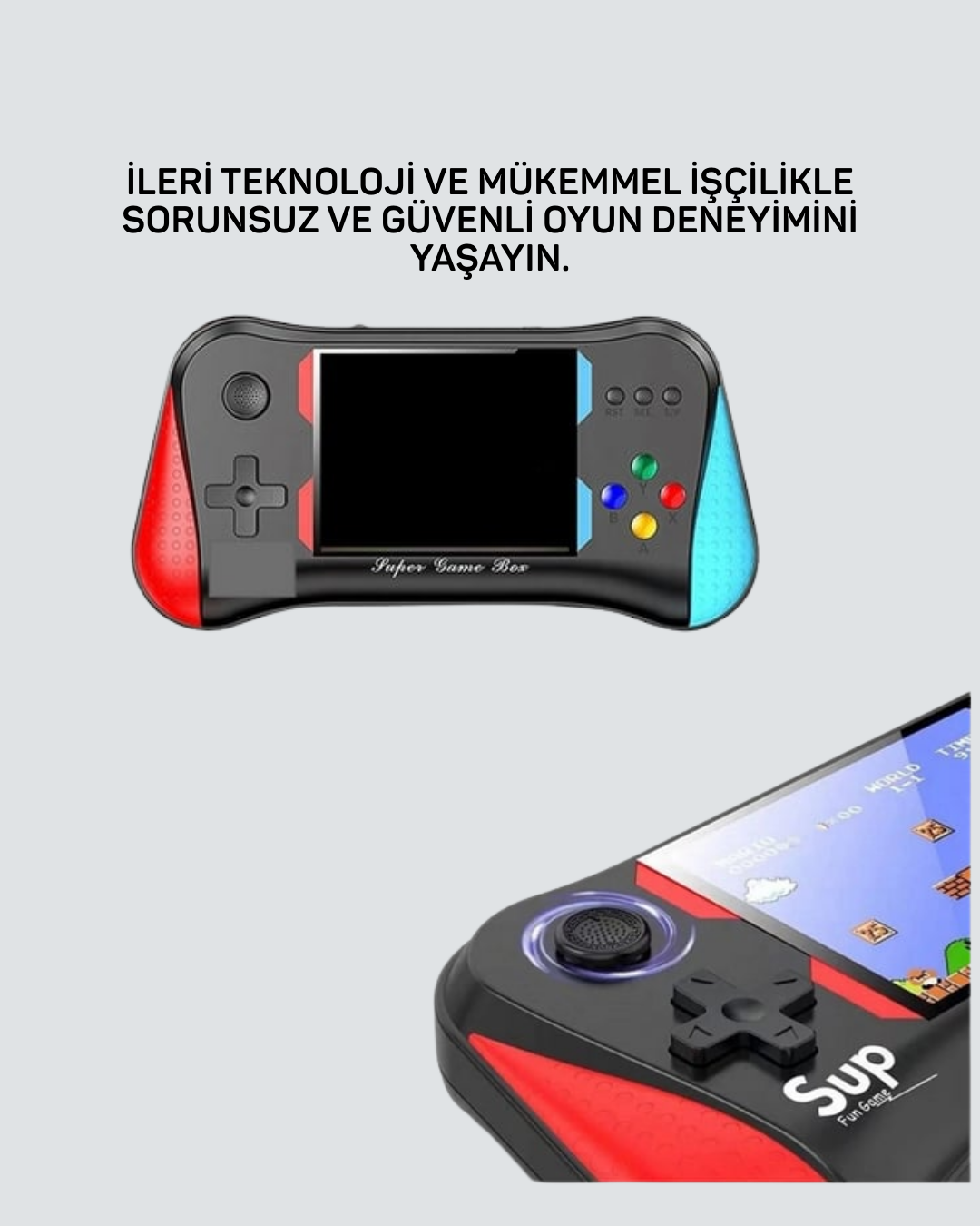 Taşınabilir El Konsolu 500 Oyunlu – Geniş Ekran ve Uzun Pil Ömrü - Görsel 5