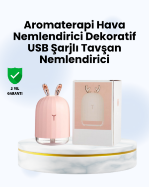 Beyaz Renk Ultrasonik Hava Nemlendirici ve Aromaterapi Difüzörü