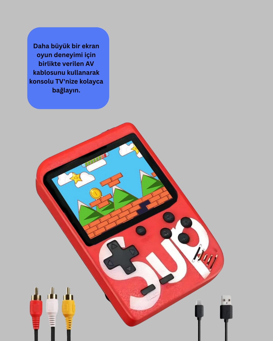 TV Bağlantılı Şarjlı Retro Oyun Konsolu - Görsel 5