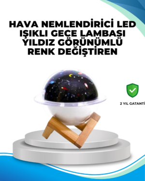 Gece lambası özellikli taşınabilir nemlendirici ve aromaterapi cihazı USB girişli