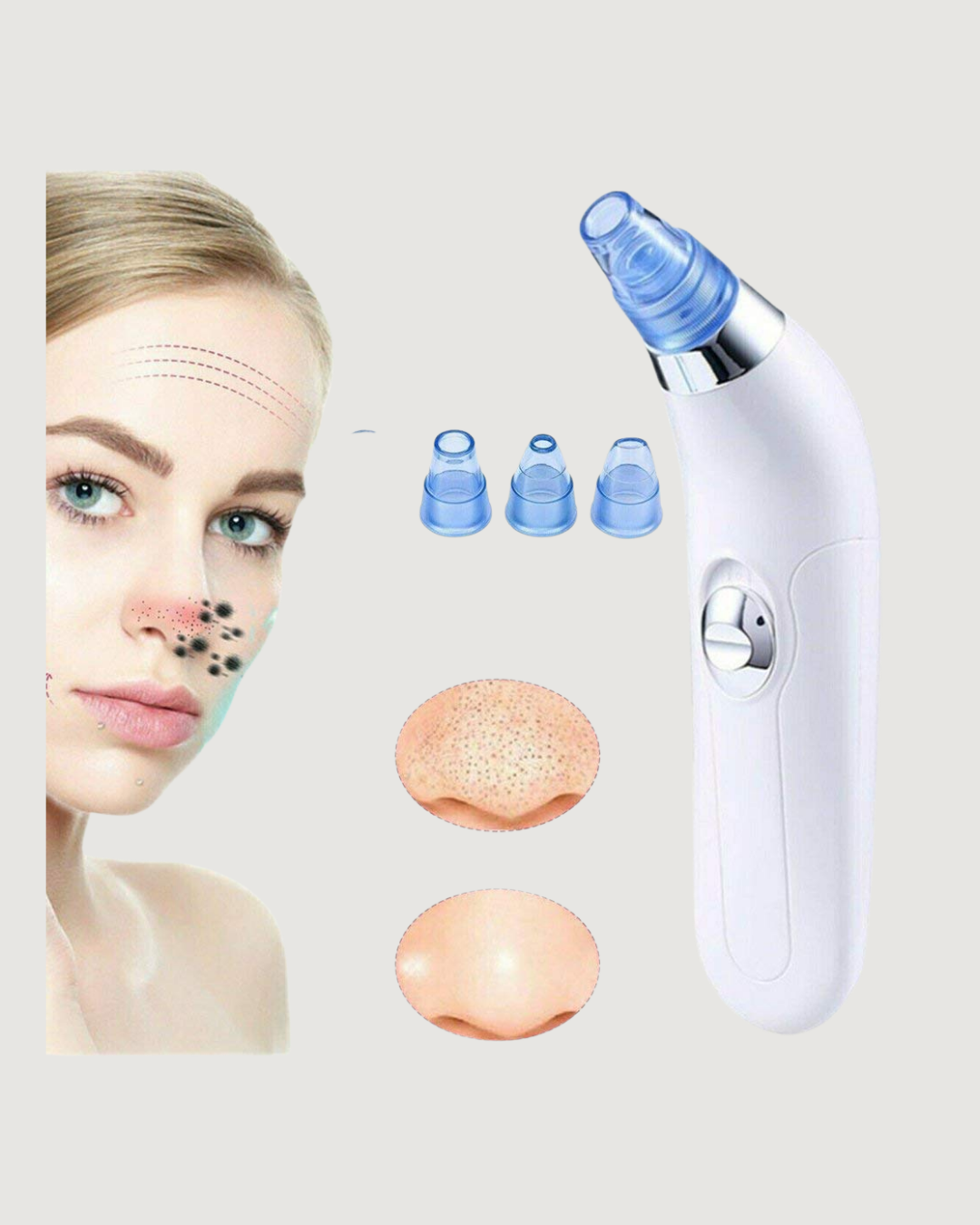 USB Destekli 4 Başlıklı Siyah Nokta Vakum Cihazı – Gözenek Temizleyici ve Cilt Yenileyici Bakım Aleti - Görsel 5