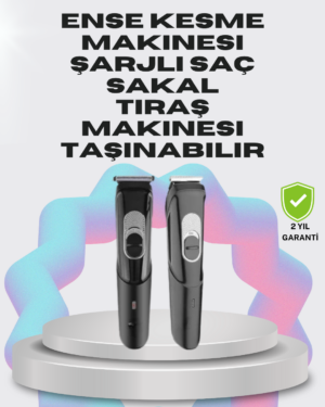 Taşınabilir Şarjlı Saç Sakal Tıraş Makinesi – 3 Taraklı Sessiz ve Ergonomik