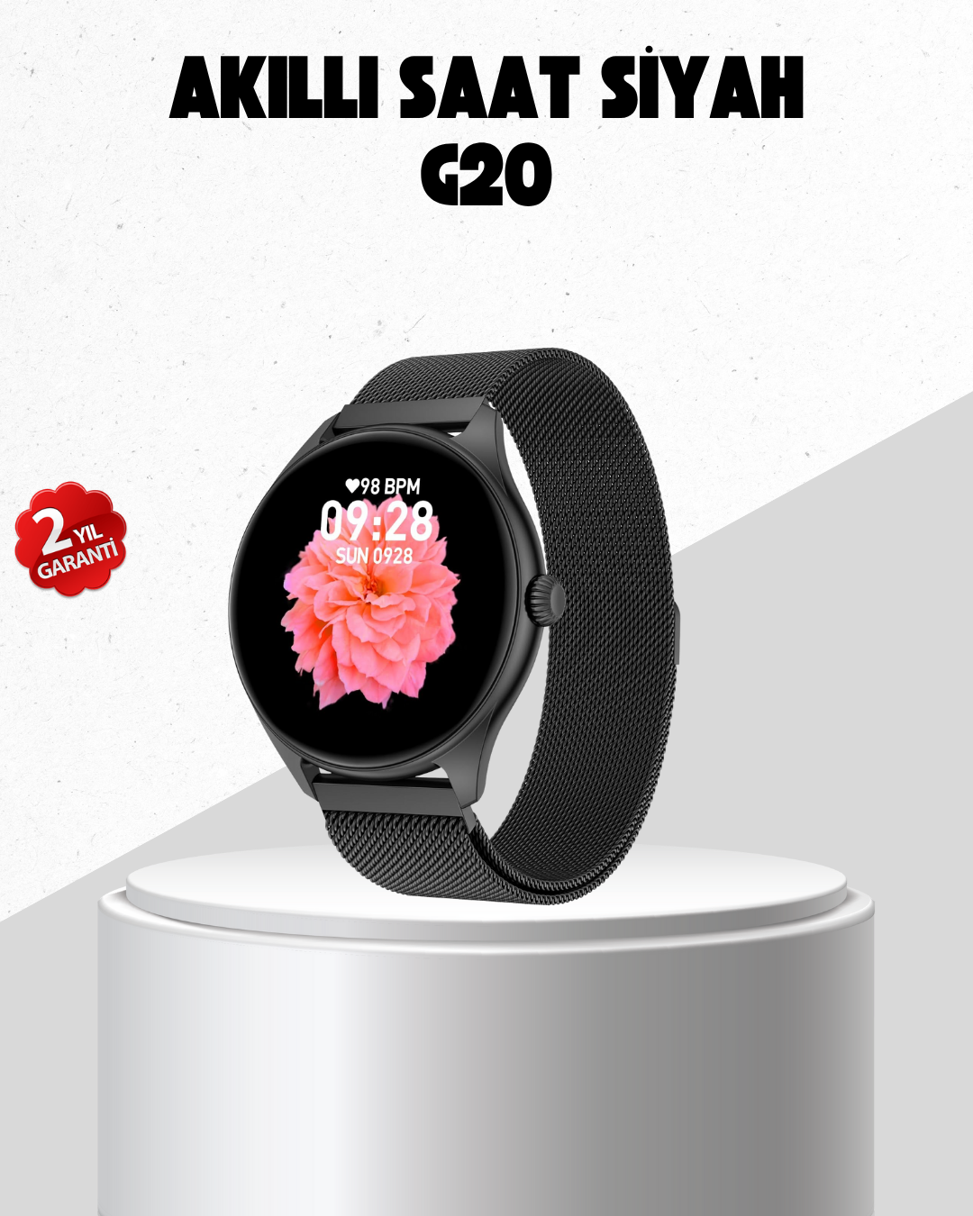 G20 Mini Akıllı Saat – iPhone & Android Uyumlu Adım Sayar ve Uyku Takipli