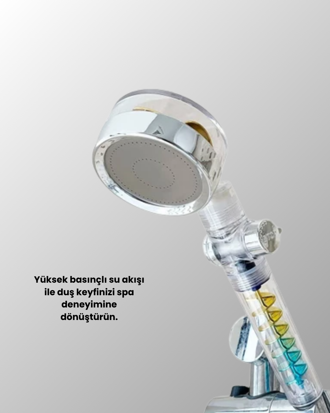 Döner Pervaneli El Duşu Başlığı – Su Tasarruflu Basınç Artırıcı Yağmur Etkili - Görsel 3