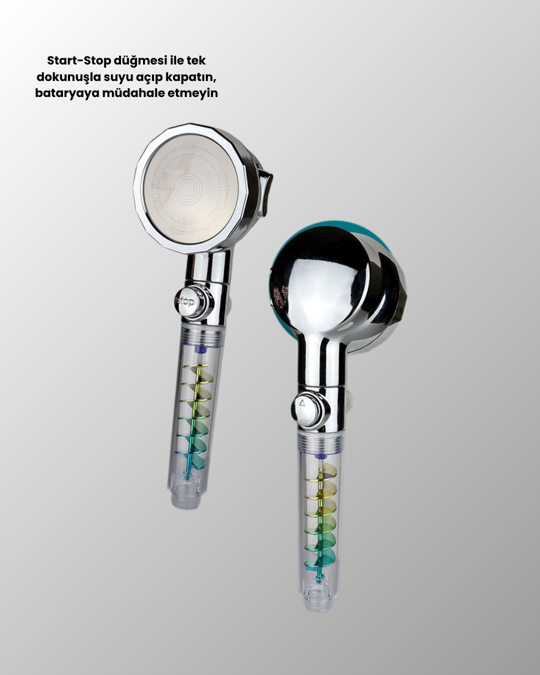 Döner Pervaneli El Duşu Başlığı – Su Tasarruflu Basınç Artırıcı Yağmur Etkili - Görsel 5