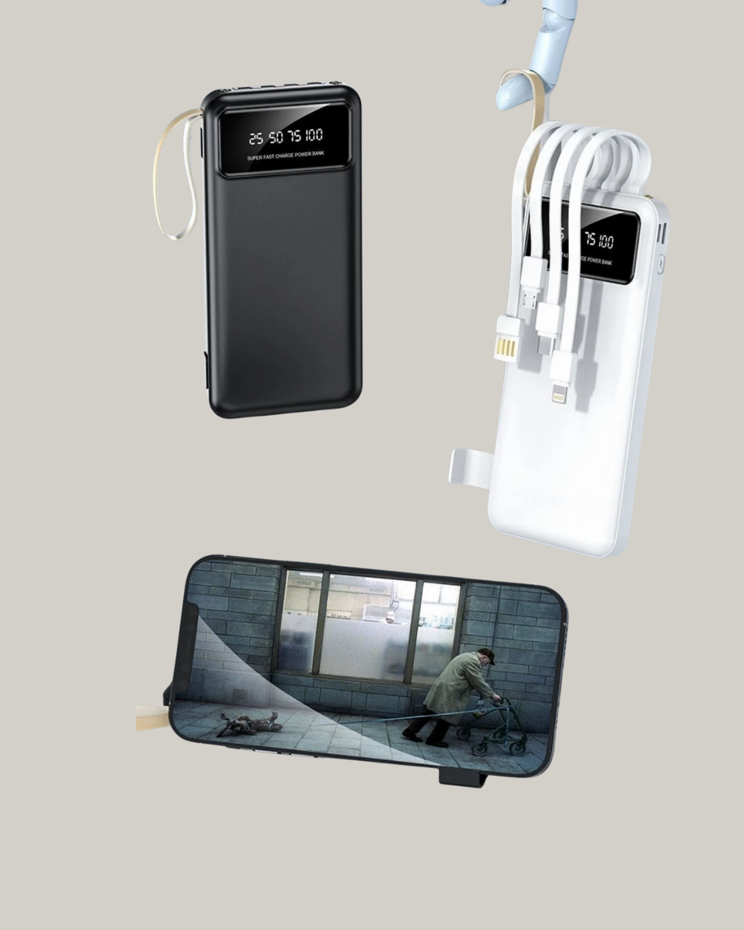 20.000 mAh 4 Çıkışlı LED Göstergeli Hızlı Şarj Powerbank - Görsel 4