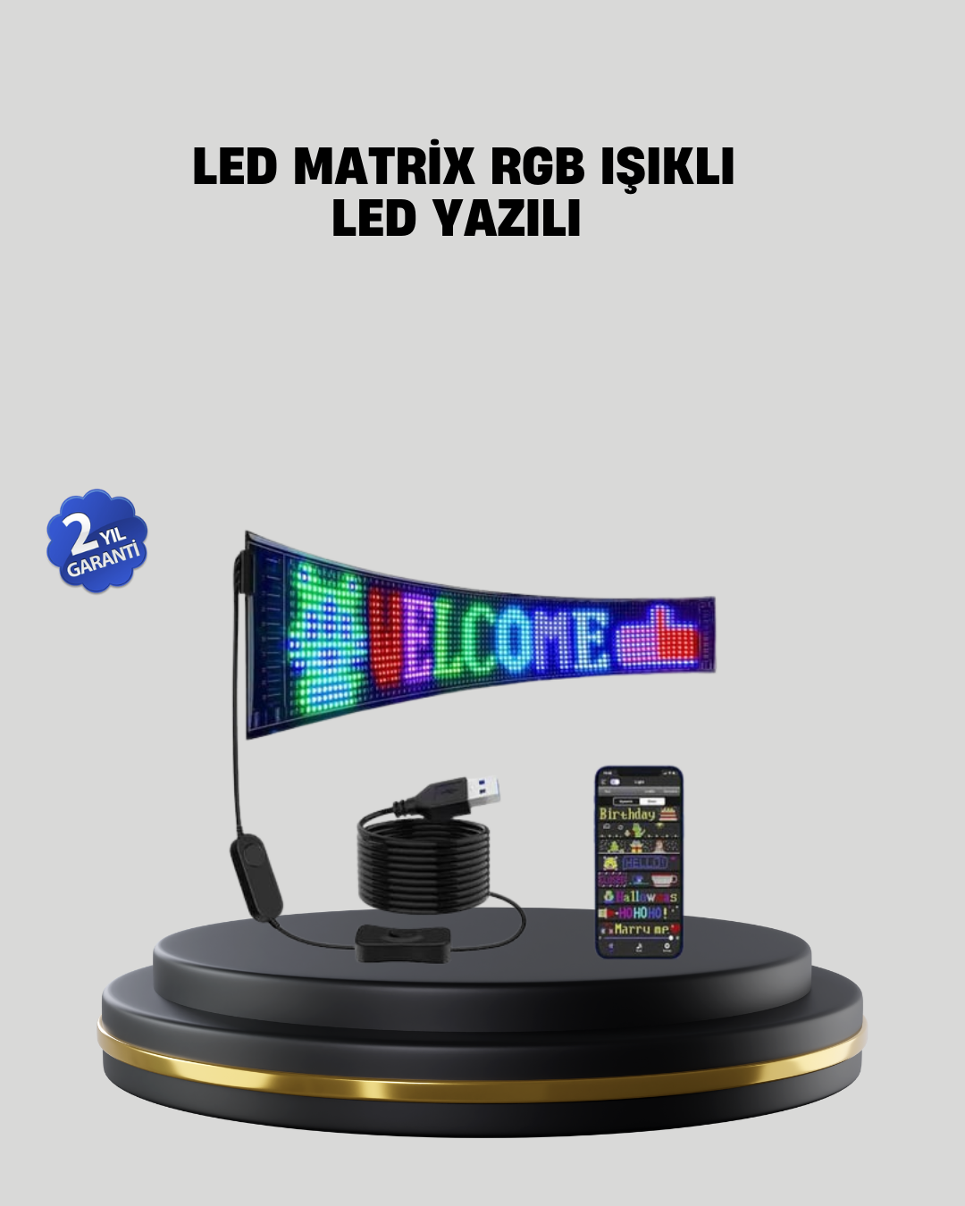 RGB LED Panel Renkli Işık Efektli Dekoratif Aydınlatma