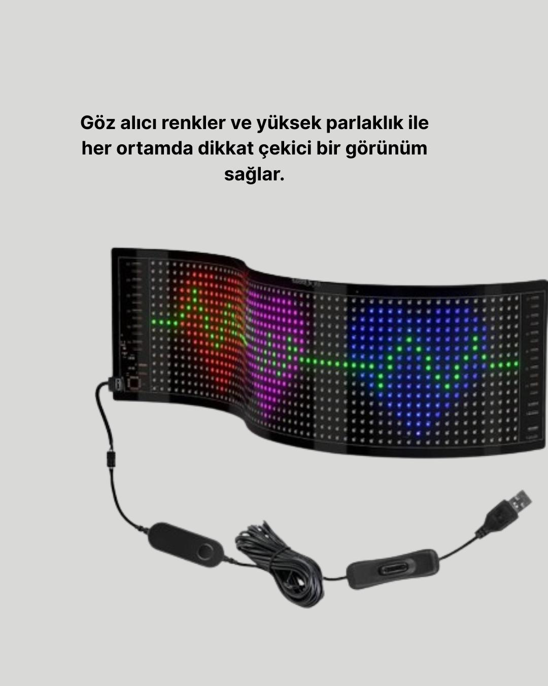 RGB LED Panel Renkli Işık Efektli Dekoratif Aydınlatma - Görsel 3