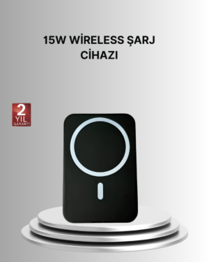 360° Döner Başlıklı MagSafe Araç Telefon Tutucu 15W Güvenli Kablosuz Şarj