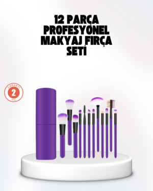 Kusursuz Makyaj İçin 12 Parça Profesyonel Fırça Seti Taşınabilir Kutu Hediyeli