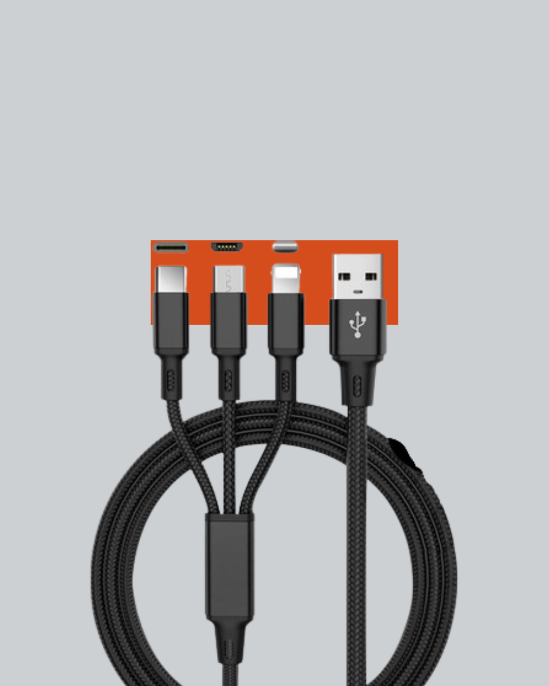 3’ü 1 Arada Hızlı Şarj Kablosu – iOS Android Type-C Uyumlu - Görsel 2