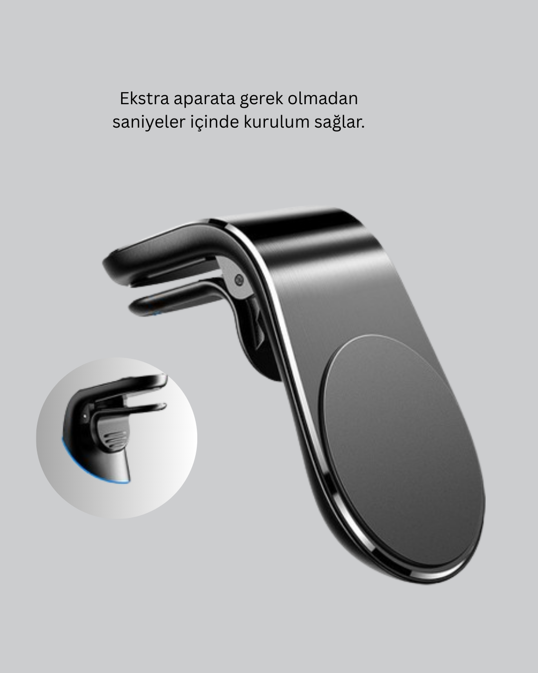 360° Ayarlanabilir Araç Telefon Tutucu – Tüm Telefonlarla Uyumlu - Görsel 2