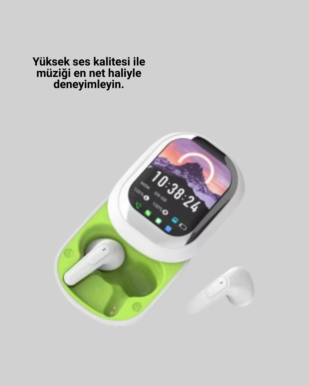 Gürültü Engelleyici Uzun Pil Ömürlü Stereo Bluetooth Kulak İçi Kulaklık - Görsel 2