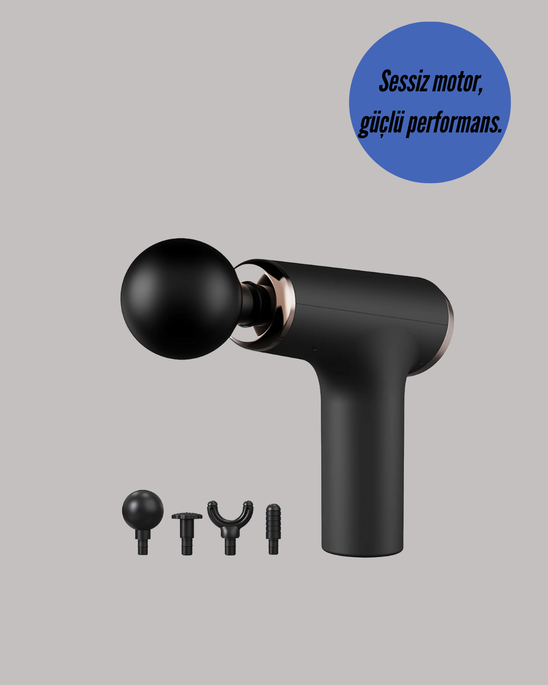 USB Type-C Şarjlı Taşınabilir Masaj Tabancası - Görsel 4