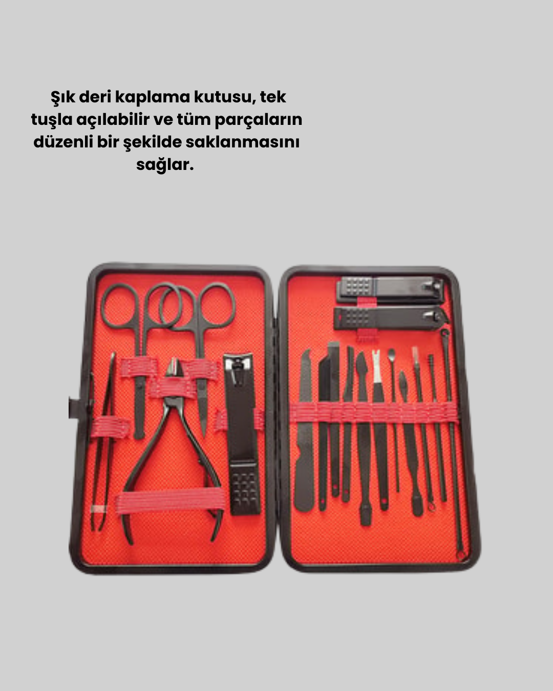 17 Parçalık Profesyonel Manikür Seti – Paslanmaz Çelik - Görsel 3