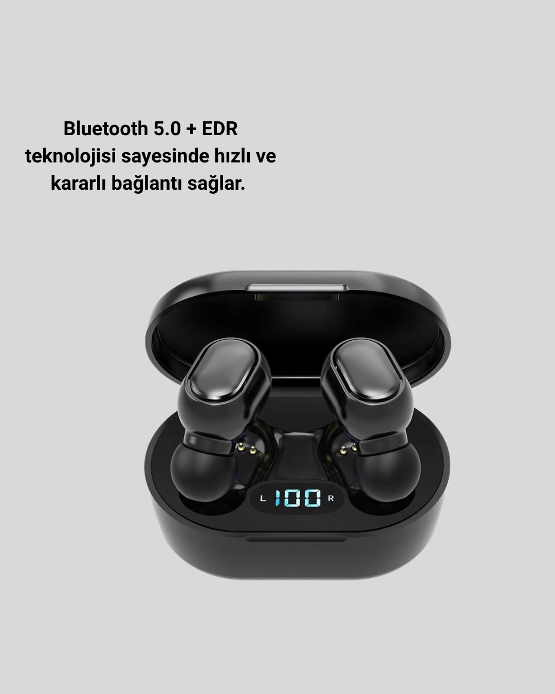 iOS ve Android Uyumlu Bluetooth 5.0 Kulaklık - Görsel 2