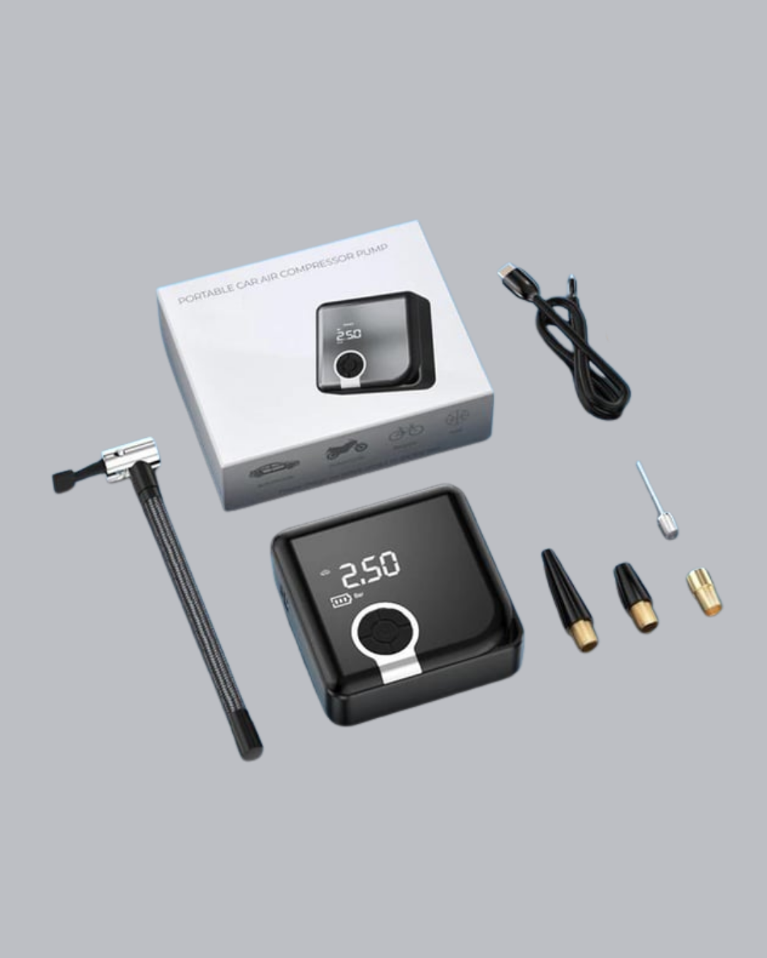 Çok Fonksiyonlu Akıllı Lastik Şişirme Cihazı - Görsel 2