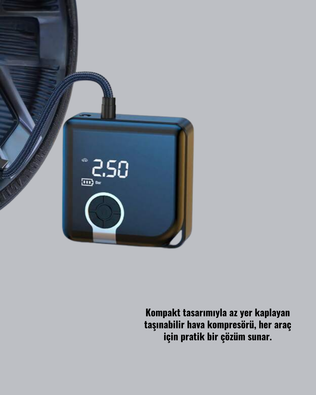 Çok Fonksiyonlu Akıllı Lastik Şişirme Cihazı - Görsel 3