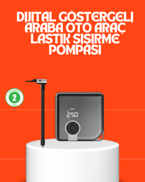 150 PSI Yüksek Basınç Kapasiteli Kablosuz Lastik Pompası