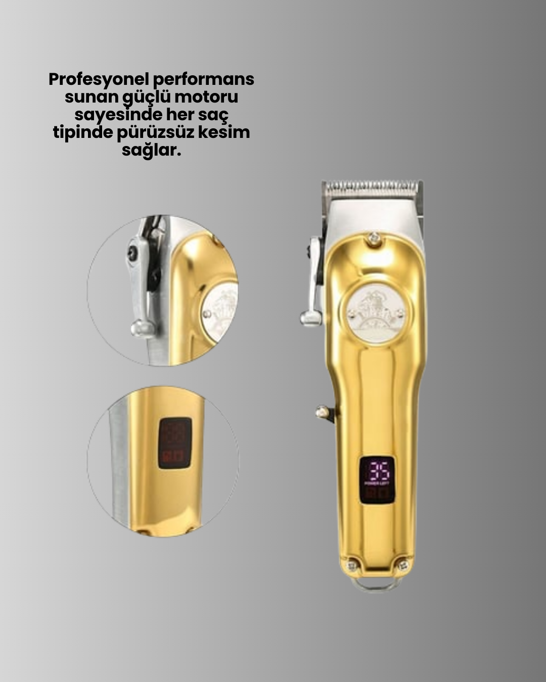 Ergonomik Tasarımlı Hafif ve Taşınabilir Profesyonel Tıraş Makinesi - Görsel 3