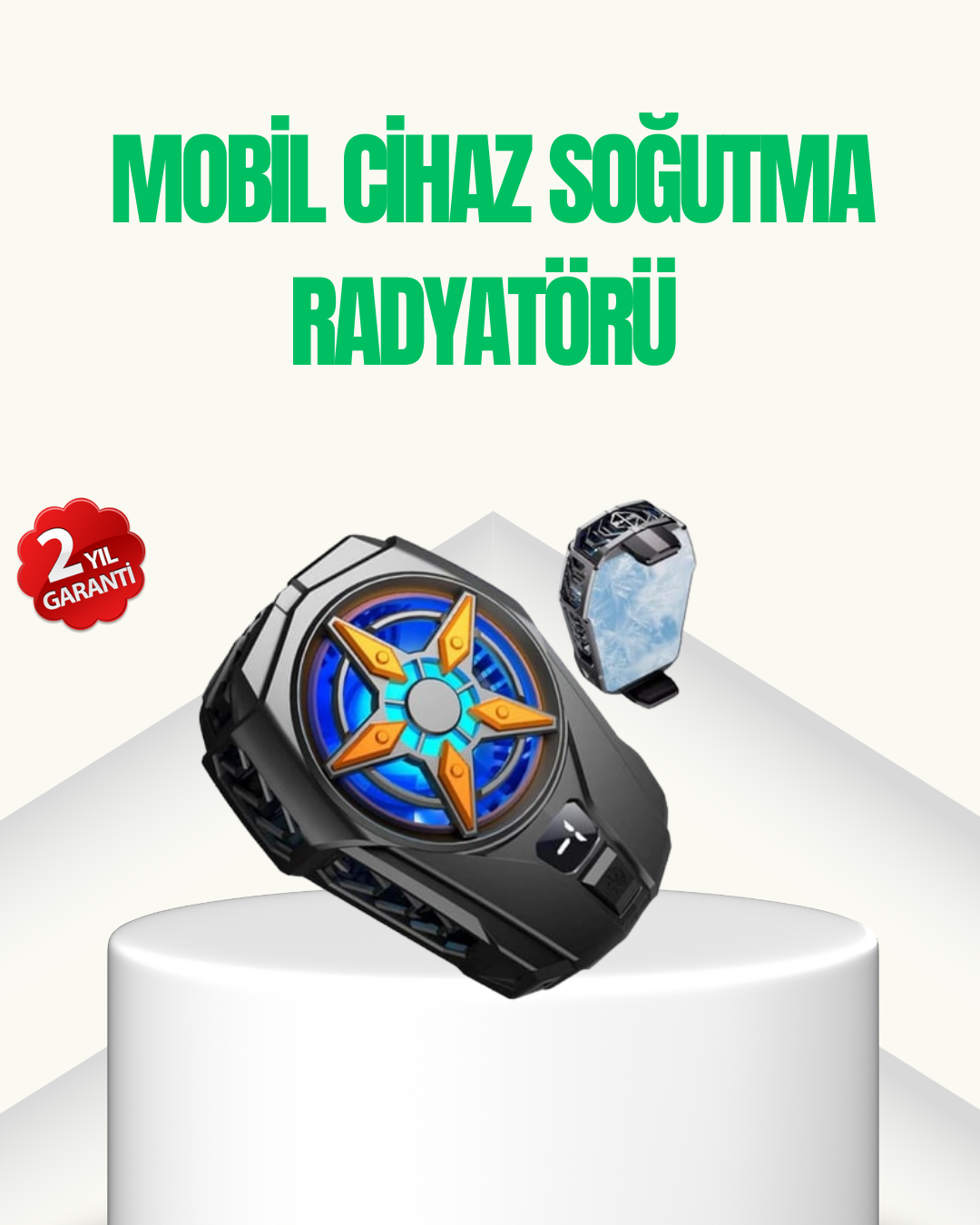 Oyunlar İçin Güçlü Telefon Soğutucu Fan Dijital Ekranlı