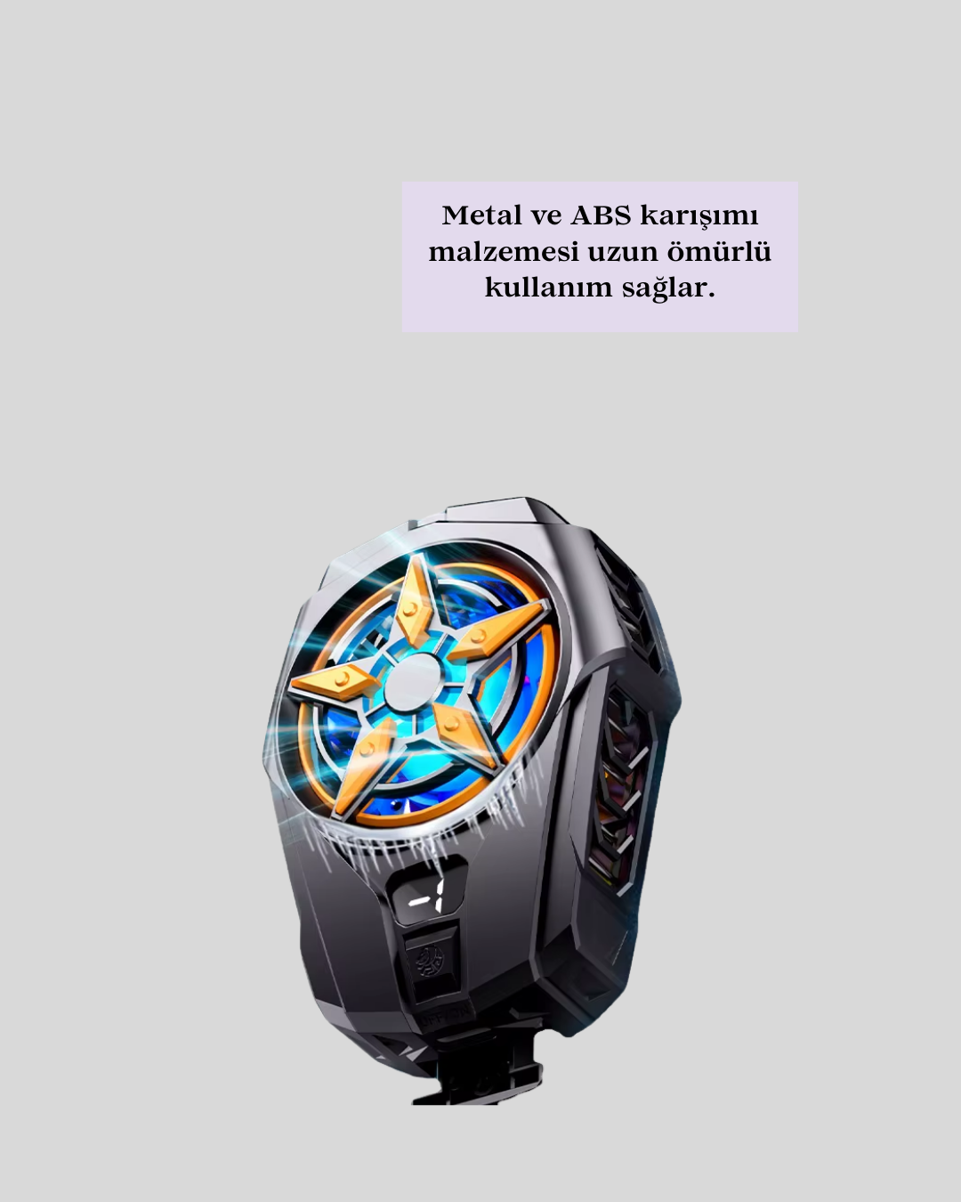 Oyunlar İçin Güçlü Telefon Soğutucu Fan Dijital Ekranlı - Görsel 4